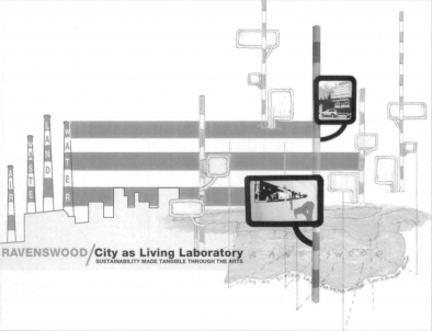 Proposal for Mary Miss’s “Ravenswood/City as Living Laboratory” project, in “Civic Action: A Vision for Long Island City,” at the Noguchi Museum, Long Island City.