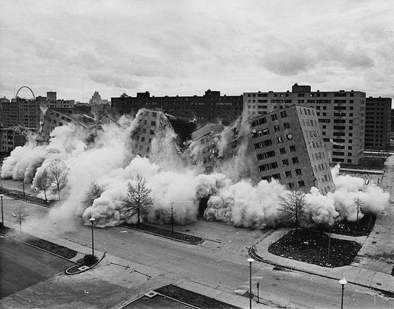 Demolition of Pruitt-Igoe, April 1972, St. Louis, Missouri 