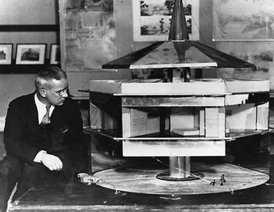 Dymaxion House, designed by Buckminster Fuller; undated photo