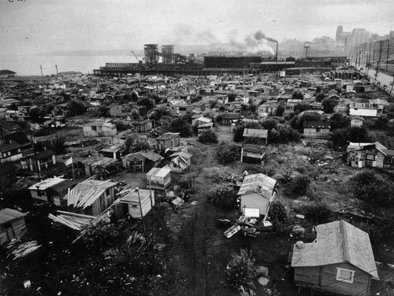 "Hooverville" shantytown, Seattle waterfront, ca. 1930s 