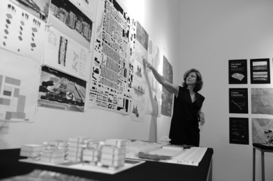Jeanne Gang of Studio Gang presents at the Foreclosed Open Studios at MoMA PS1.
